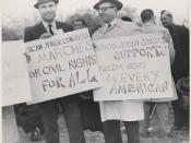 American Jewish Congress members holding signs at Montgomery March, 1965
