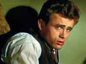 Cropped screenshot of James Dean in the trailer for the film East of Eden
