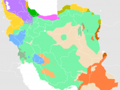 Iran ethnicity distribution map of 2004