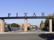 The entrance to Pixar's studio lot in Emeryville, California. Photographed by Coolcaesar on April 16, 2007.
