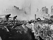 English: “Soviet soldiers attack”. Soviet soldiers on the attack, Stalingrad. Deutsch: 