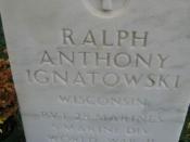 Photo of Ralph Ignatowski's tombstone in Rock Island