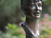 Veronica Guerin statue in the gardens attached to Dublin Castle