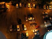 cars parking at night in malaysia