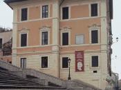 English: View of the Keats-Shelley House from the Spanish Steps.