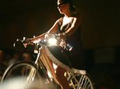 Girl on bicycle: Urban Legends Fashion Show
