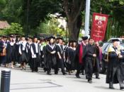English: Academic procession at the University of Canterbury graduation ceremony 2004. Photo taken by User:Clawed.