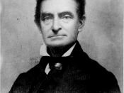 Abolitionist John Brown, bust-length. Engraving from daguerreotype.