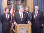 English: U.S. Rep. Phil English (R-PA) along with Reps. Mark Green (R-WI), Chris Chocola (R-IN) and Robin Hayes (R-NC) at a press conference in the U.S. Capitol building announcing English's bill, H.R. 3004, the Currency Harmonization Initiative through N