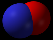 Spacefill model of nitric oxide