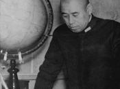 English: Admiral Isoroku Yamamoto, Imperial Japanese Navy Planning meeting photograph, taken during the early 1940s, when he was Commander in Chief, Combined Fleet.