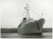 RMS CARONIA in Sydney Harbour