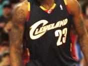 LeBron James of the Cleveland Cavaliers, playing the Detroit Pistons April 8, 2007 in Auburn Hills, MI