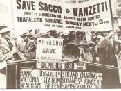Protest to save Sacco and Vanzetti in London, England in 1921.