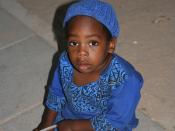 A children of the Black Hebrews community, in Dimona. Español: Una niña de la comunidad de judíos negros de Dimona