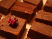 Chocolate fudge squares.