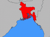 English: East Bengal Map