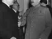 Foreign Minister Vyacheslav Molotov and General Secretary Joseph Stalin.