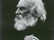Henry Wadsworth Longfellow on the Isle of Wight, England in 1868 by Julia Margaret Cameron (1815 – 1879)