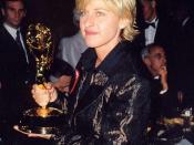 Ellen DeGeneres at the 1997 Emmy Awards (cropped)