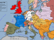 English: Map of Europe 1700. Based an image in G. M. Trevelyan's England Under Queen Anne Volume I.
