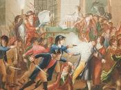 The arrest of Robespierre on the night of 9 Thermidor, 27 July 1794 (Jean-Joseph-François Tassaert)