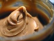 Peanut butter is a semi-solid and can therefore hold peaks.