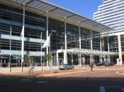 The main entrance to the International Convention Centre, Cape Town, South Africa.