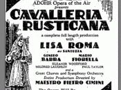 Advertisement published in the Los Angeles Times on May 6, 1930 demonstrating the kind of advertising used for radio shows in that era, and, in particular, the publicizing of operatic and classical music, as well as the sponsorship of the broadcast by a m