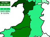 Percentages of Welsh speakers in the principal areas of Wales. Based on the GFDL Image:WalesNumbered.png. (Notice that no principal area falls within the 37,5-50% range!) Based on 2001 census data. QuartierLatin1968 02:30, 6 September 2005 (UTC)