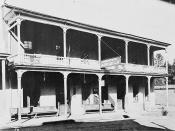 Exterior of the Angels Hotel, Angels Camp, California, USA, where Mark Twain heard the story that he wrote as 