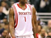 Tracy McGrady playing against the Washington Wizards of the National Basketball Association/