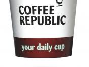 English: Old Coffee Republic paper cup.