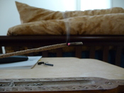 English: Nag champa incense, burning