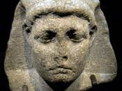English: Caesarion, son of Cleopatra and Caesar. From the Cleopatra exhibit, 