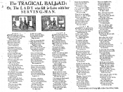The tragical ballad: or, the lady who fell in love with her serving-man.
