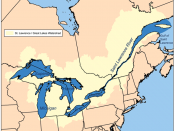 This is a map of the Great Lakes / Saint Lawrence River Watershed in North America.