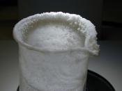 NaCl-zoutkristallen op Schott Duran 100 ml