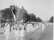 The Ku Klux Klan on parade down Pennsylvania Avenue, 1928