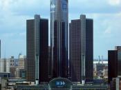 English: Renaissance Center, GM World Headquarters, Detroit, Michigan.