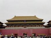 Meridian Gate in the Forbidden City, Bejing. Composite image from three pictures taken by User:Leonard G., September 19, 2002