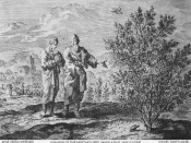 English: An etching by Jan Luyken illustrating Mark 4:30-32 in the Bowyer Bible, Bolton, England.