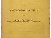 Psychopathia sexualis. Eine klinisch-forensische Studie. Original-Verlagsbroschur des Erstrucks 1886.