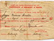 short birth certificate front