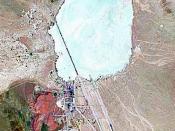 Landsat geocover 2000 pseudocolour imagery of Area 51 at Groom Lake, Nevada, USA