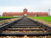 Auschwitz II - Birkenau - Entrance gate and main track. Photo shot in summer 2004.