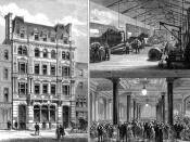 The Daily Telegraph's new offices and printing premises in Fleet Street, London. Illustrated London News, 1882.