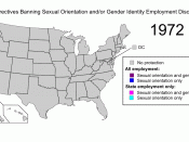 Animated map displaying civil rights protection for employees based on sexual orientation and/or gender identity in the United States (current as of May 24, 2011)