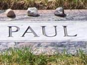 English: Detail of Paul Wellstone gravesite