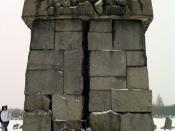 English: Memorial at Treblinka, Warsaw stone